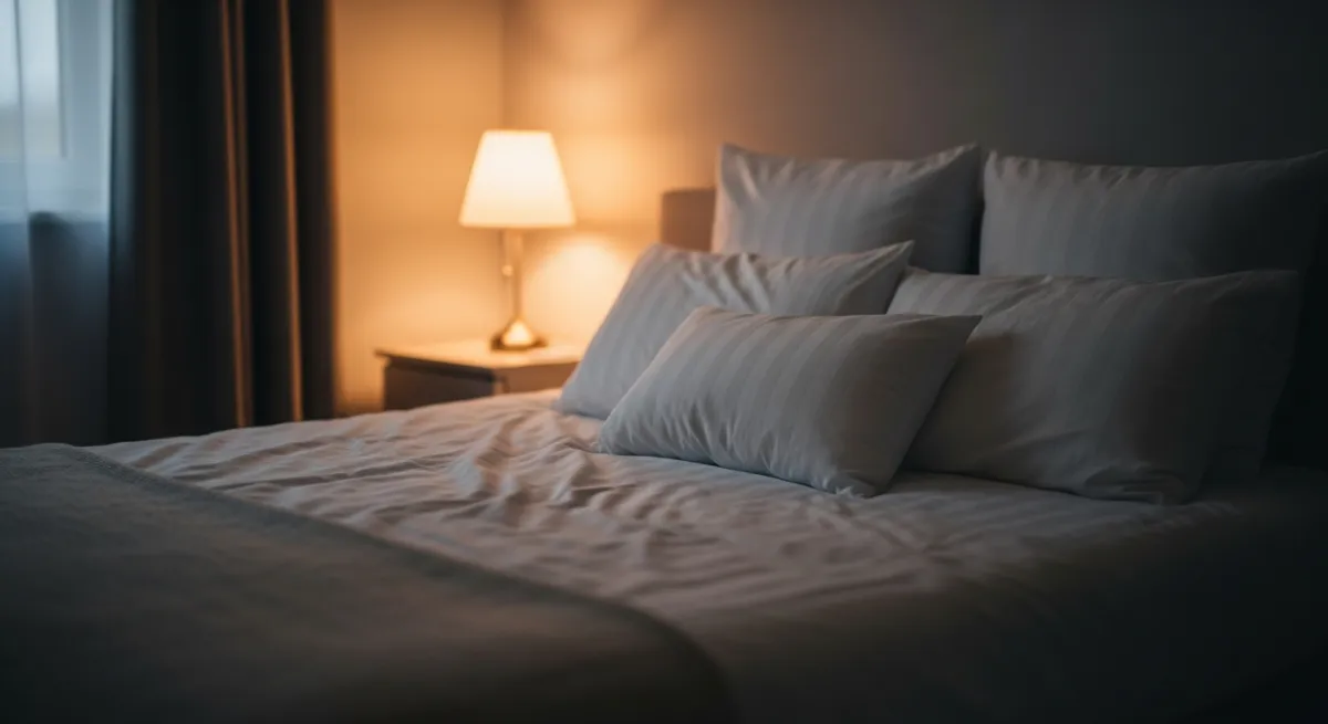 Personne dormant paisiblement dans un lit confortable